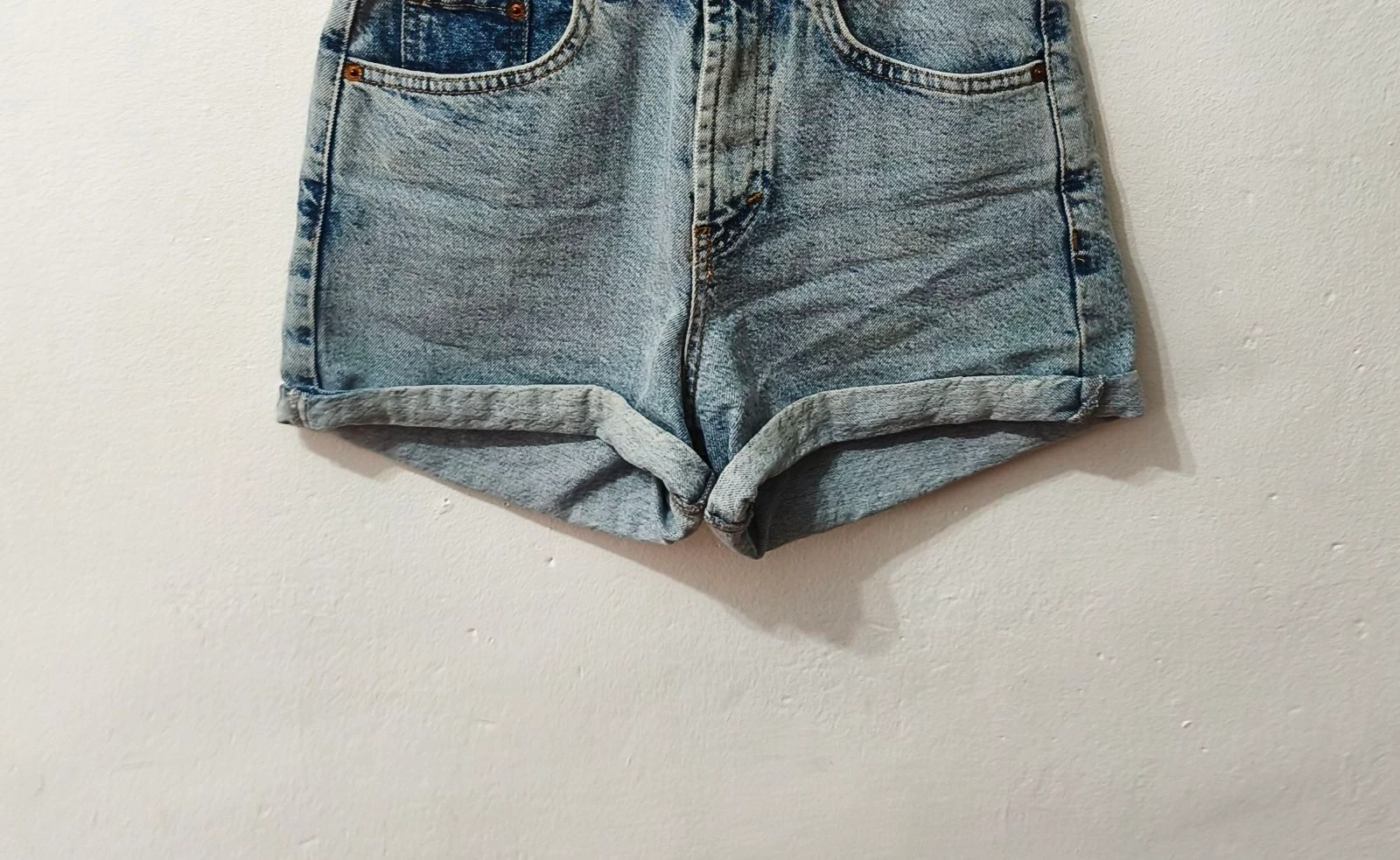Short vaquero cintura alta azul Pull&Bear mujer Talla 32 – photo 6